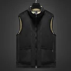Мужской жилет, Осень-зима 2020, мужское пальто, теплый жилет без рукавов, мужской шерстяной жилет с карманами, флисовое теплое пальто, размера плюс