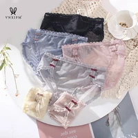 summer new sexy elegant lace panties japanese college style girl panties sweet bow ultra thin breathable cotton crotch briefs