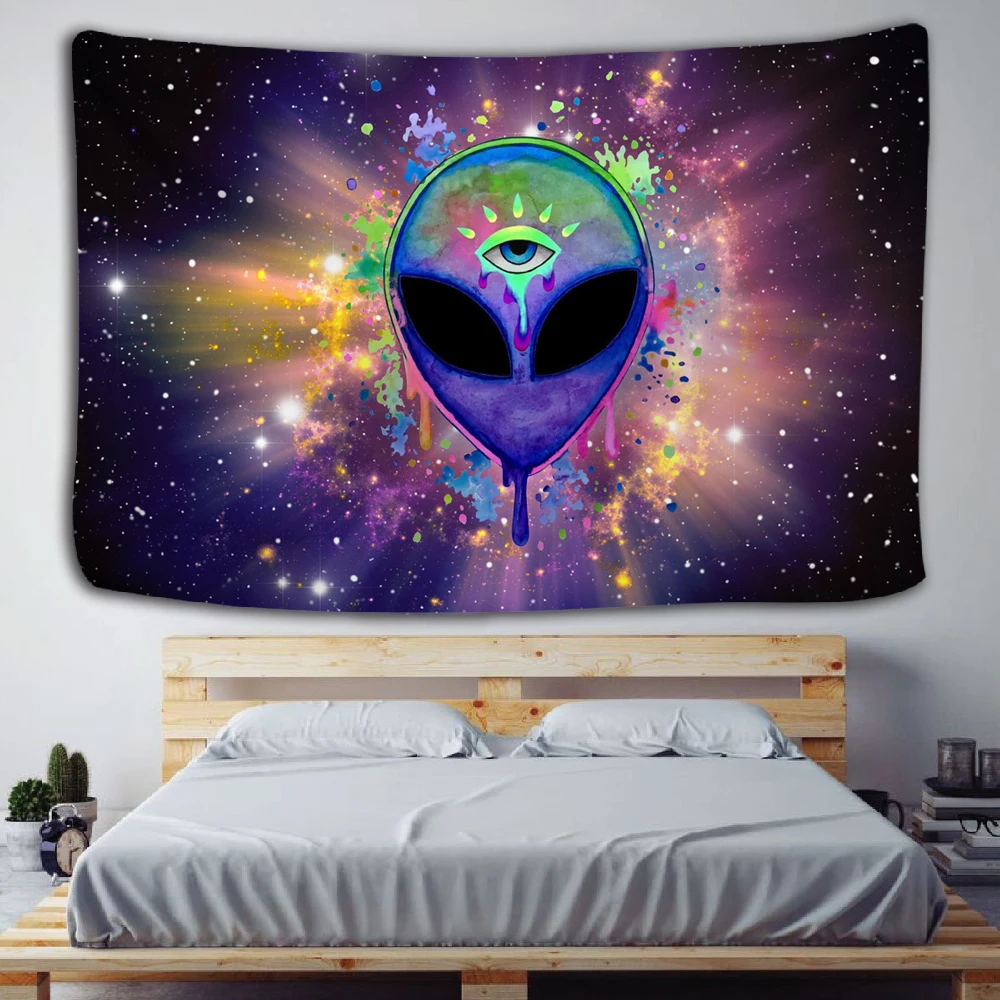 Trippy Alien By Brizbazaar индийский гобелен акварельный Настенный Ковер новинка