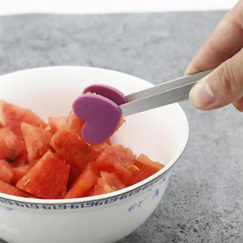 1/2 шт. милые зажимы для еды в форме сердца из нержавеющей стали силиконовые хлеба