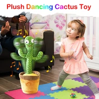 dancing plant cactus toy battery typerechargeable type plush doll can learn to speak luminescent stuffed toy for children