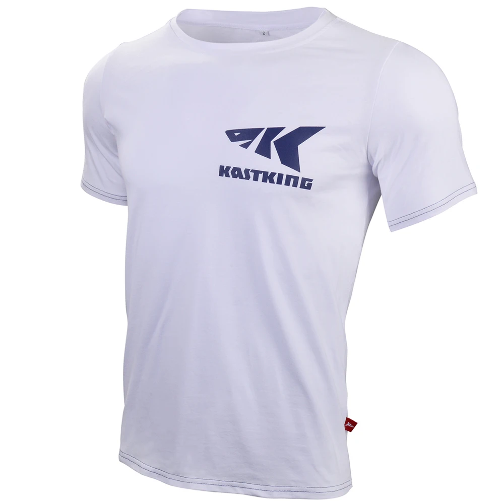 T-Shirt-02 White KastKing футболка с круглым вырезом для мужчин или женщин для рыбалки с коротким рукавом для спорта на открытом воздухе одежда для рыбалки белого и синего цветов - Цвет: T-Shirt-02 White