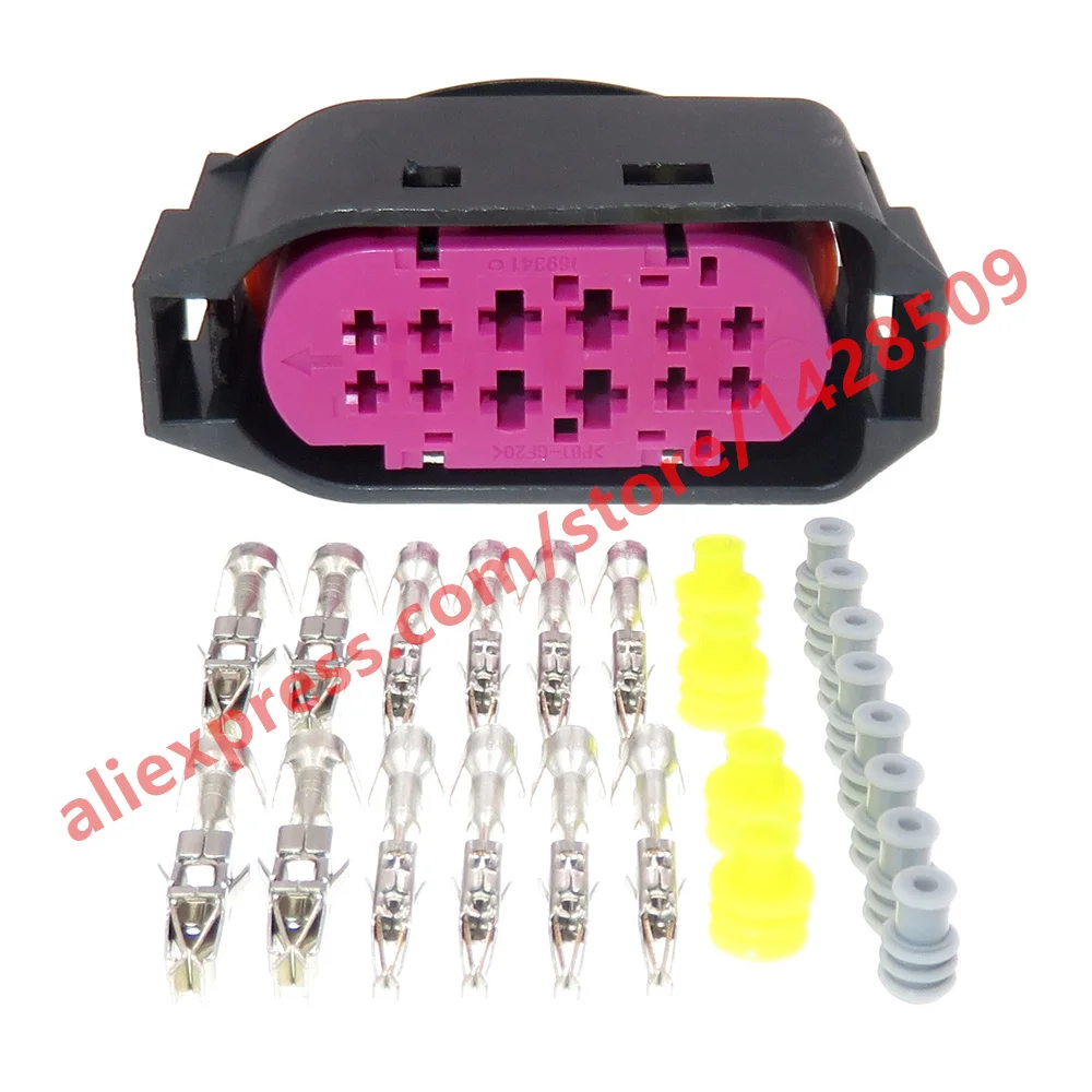 

1 Set 12 Pin 1J0 941 165 Auto Waterproof Wire Harness Socket Automobile Xenon Headlamps Connector For VW Audi 1J0941165