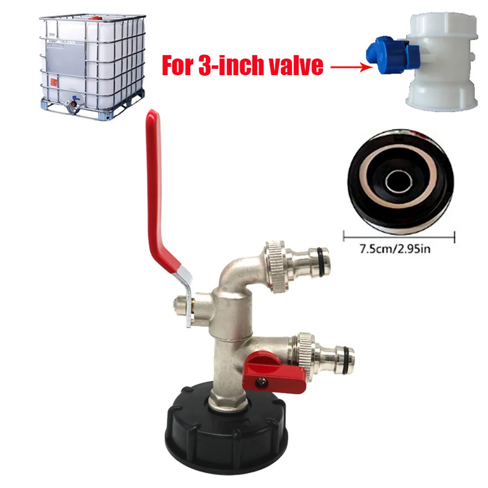 

IBC Tank Adapter S100X8 1/2 in Garden Hose Faucet Water Tank Hose Connector Garden Tap Replacement Connector Fitting Valve