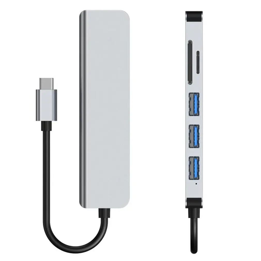 

USB C HUB Type-c To HDMI-conpatible PD USB3.0/2.0 SD/TF Card Reader 6 IN 1 Docking Station For MacBook Pro Huawei Mate 30