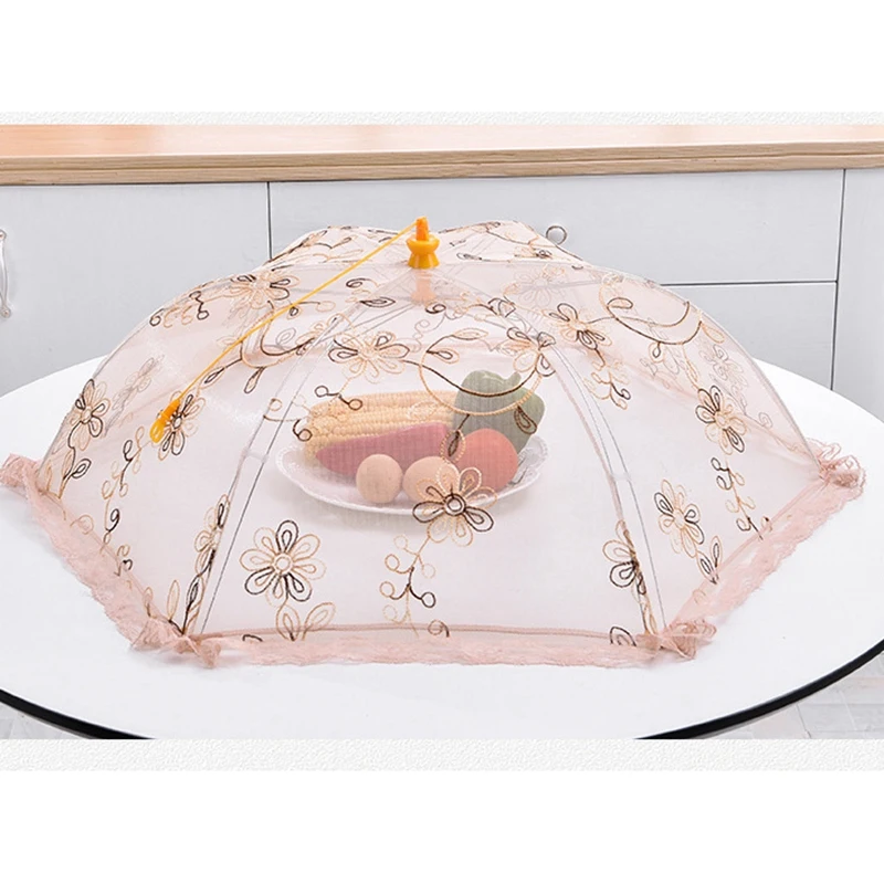 LBER Новое Кружевное складное блюдо крышка Еда пыли из чистой ткани ажурного