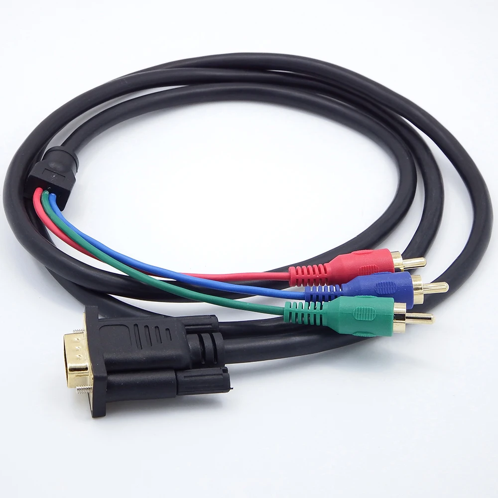 1 5 м VGA к телевизору 3 RCA компонентный AV Premium Edition аудио кабель адаптера высоко матч