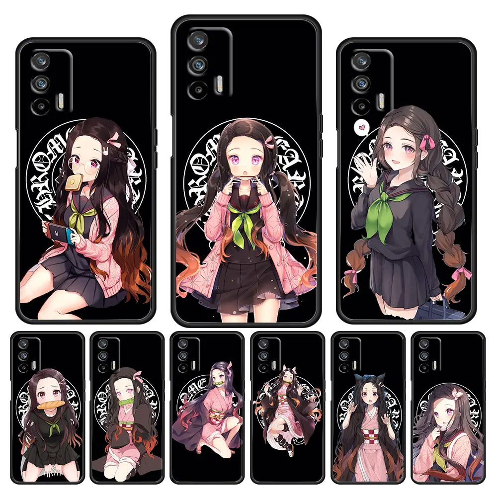 

Kamado Nezuko Anime Soft Shockproof Black Phone Case For OPPO Realme GT Neo 2 Explorer Master Flash Edition Coque