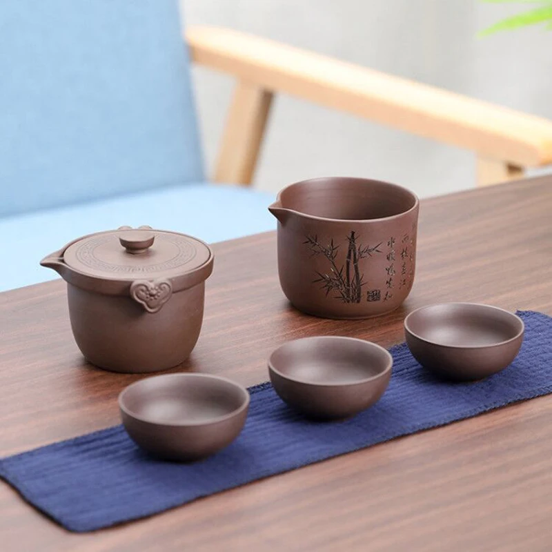 Чайный набор кунг-фу чайный с фиолетовым песком | Дом и сад