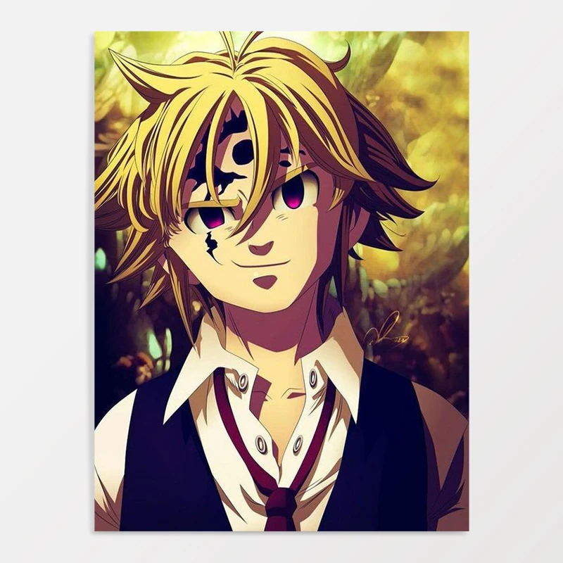 

HD Printed The Seven Deadly Sins Canvas Painting Home Decor Bedroom Background Wall Art Anime Pictures Modular Meliodas Poster