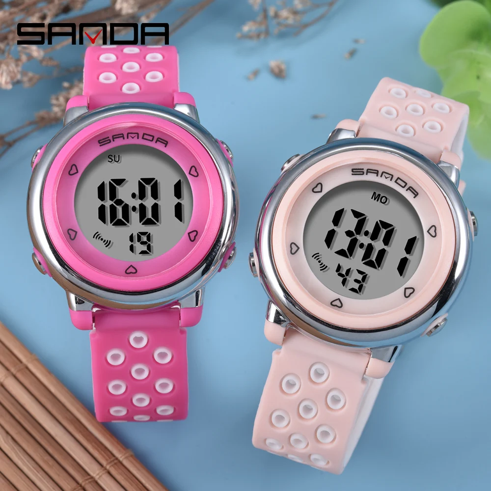 Часы наручные SANDA Детские светодиодные Модные цветные цифровые