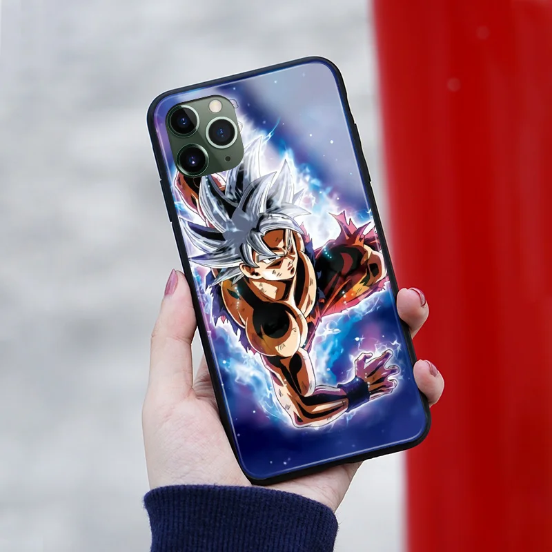 Матовый Мягкий стеклянный чехол для телефона Goku iPhone SE 6S 7 8 PLUS X XR XS 11 12 MINI PRO MAX |