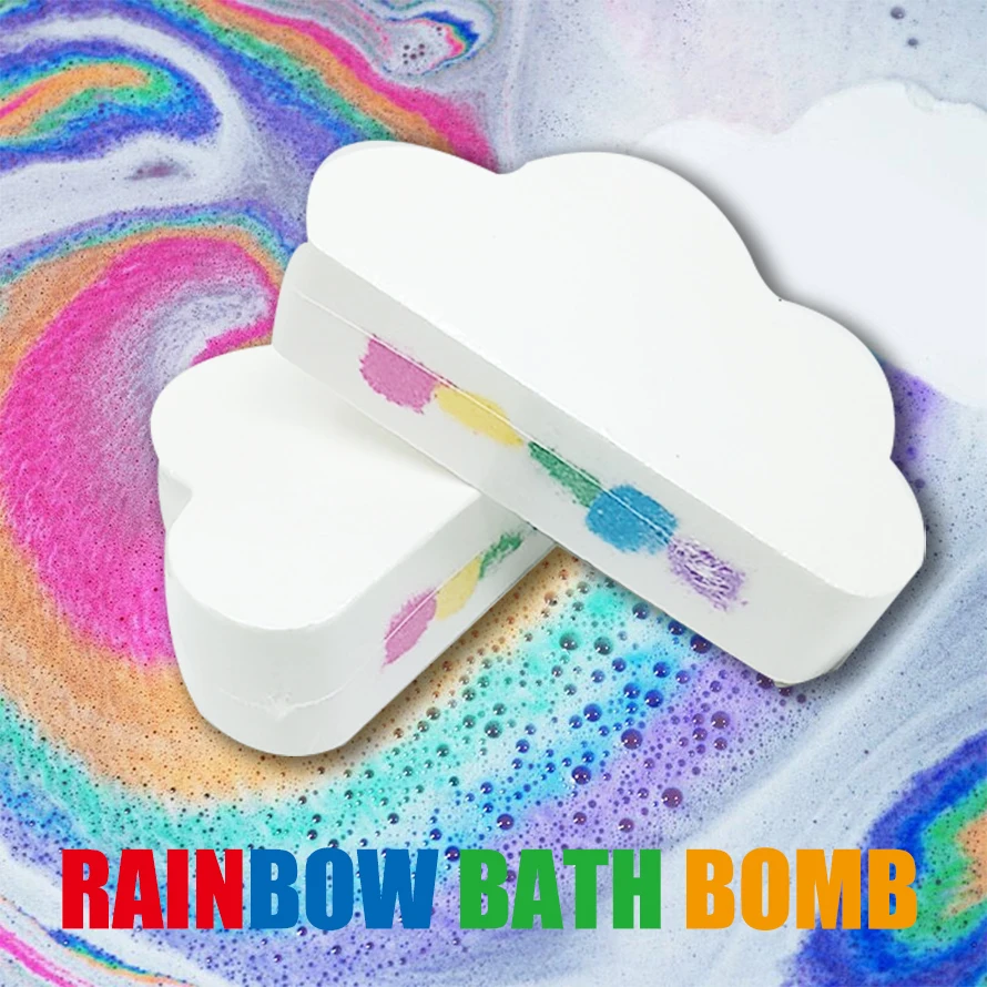 2 шт. радуги и облака спа Бомбочки для ванны 130 г/шт. ванн Уайт герлс мыло