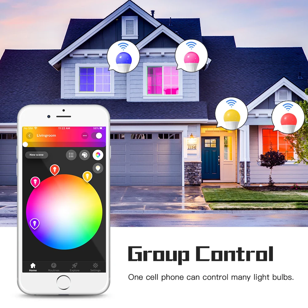 G светодиодный OPTO ZIGBEE 12 Вт RGBCCT смарт лампы в виде AC100 240V RGB + CCT двойной белого цвета
