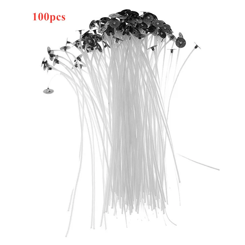100 шт. белая свеча фитиль из вощеного хлопка для изготовления свечей на