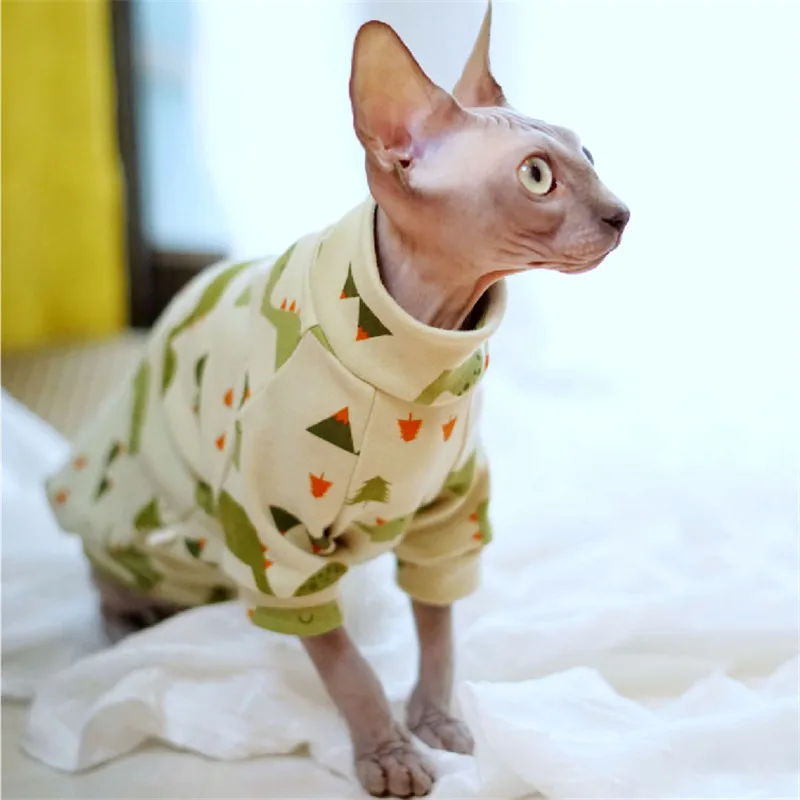 

FSS Spring Summer Wearing Cat Apparel Hairless Cat Clothing kitten Cute Cat Outfits Bald cat clothes for sphynx cat