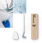 Lange handндс Wc-Borstel, силиконовый Туалет Borstel, geen Dode-End Muur Gemonteerde Borstel Met Anti-Lekkage Base