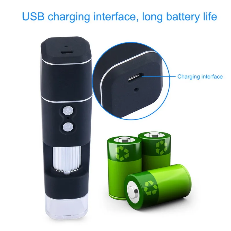 

1000X WIFI Digital Microscope 1080P Wireless Smartphone Mobile Phone Microscope Adjustable LED with Stand