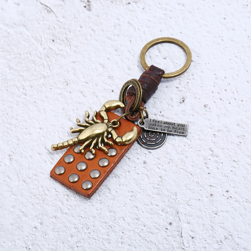 Модный металлический брелок в стиле панк-рок готика черные заклепки подвески