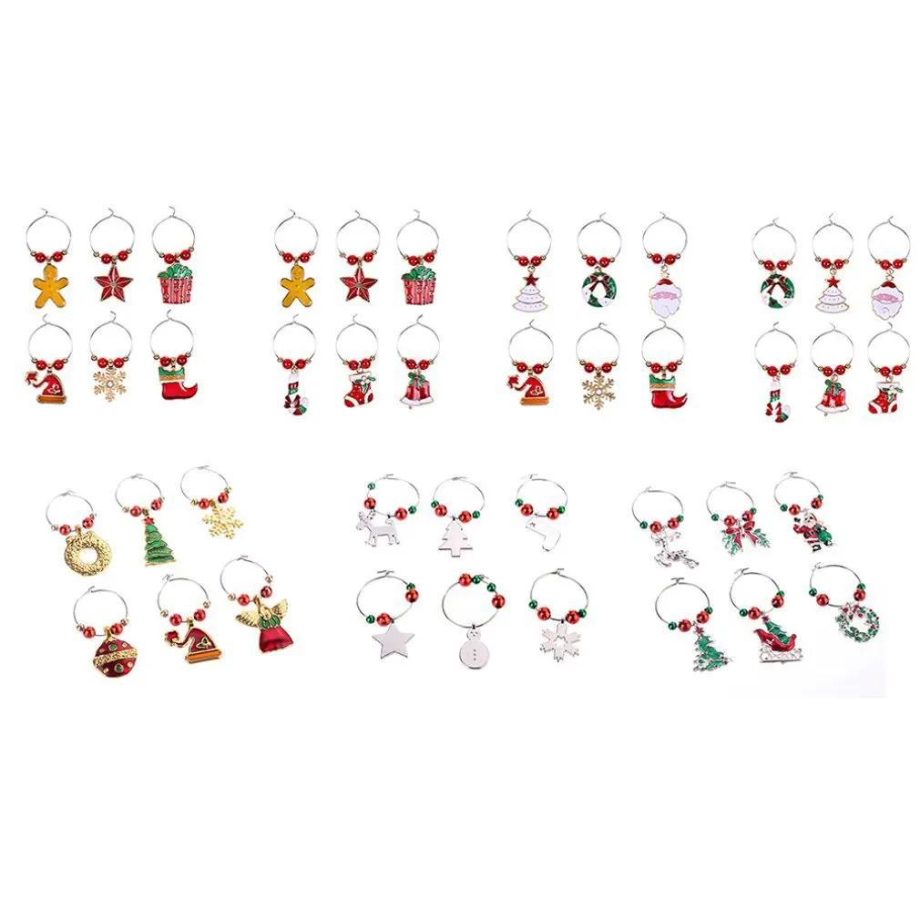 6 шт. рождественские украшения красные и белые акриловые бусины подвески из