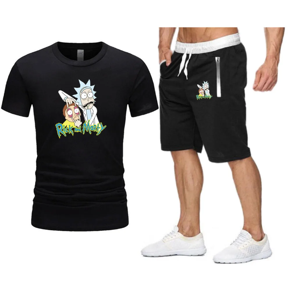 

Men Oversized T-shirt 2021 Printing Harajuku Brand Sets Men's Clothing Summer Streetwear Beach Shorts Tracksuit