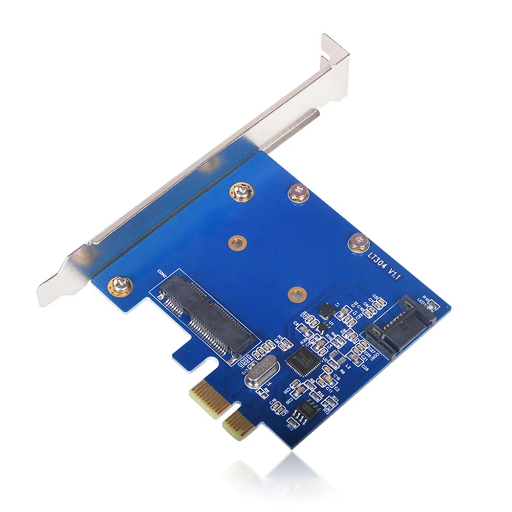 

PCI-E XI to mSATA/SATA 3.0 expansion card master chip ASM1061 riser card PCIe SATA supports Serial-ATA (SATA) Gen III 6Gb/s