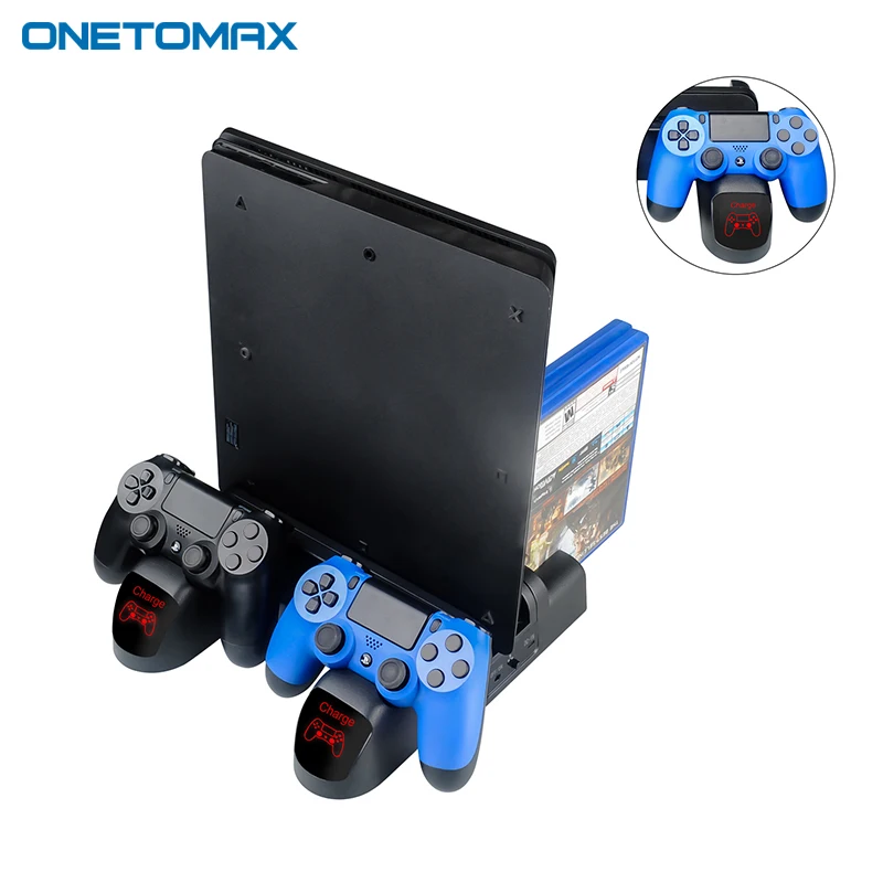 Вертикальная зарядная подставка для контроллеров Playstation 4 PS4/PS4 Slim/PS4 Pro с