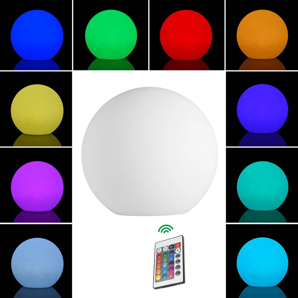 Светодиодный напольный светильник GLE с шариками перезаряжаемый по USB luminaria RGB