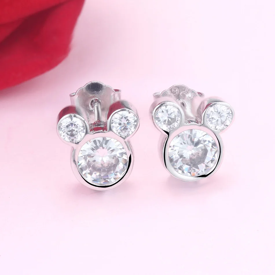 Милые серьги-гвоздики из стерлингового серебра 925 пробы для детей детские