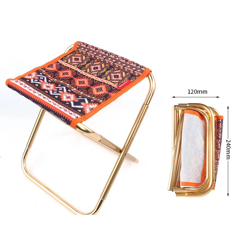 Портативный складной стул для кемпинга алюминиевый рыбалки сиденье инструменты