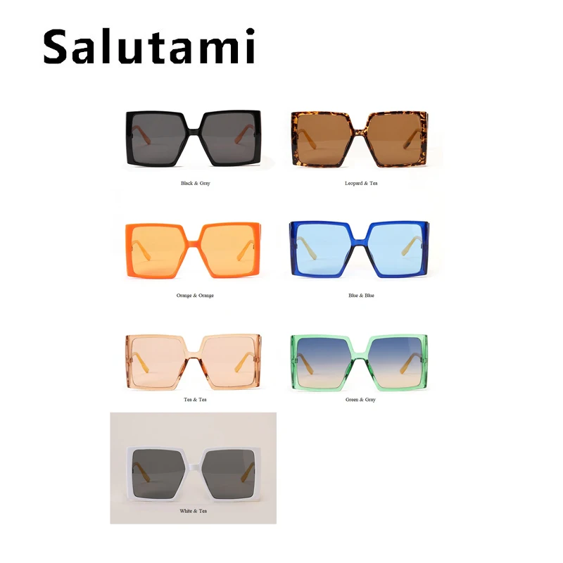unique oversized wide leg square sunglasses for women ins hot new brand windproof candy color sun glasses female alloy shades free global shipping