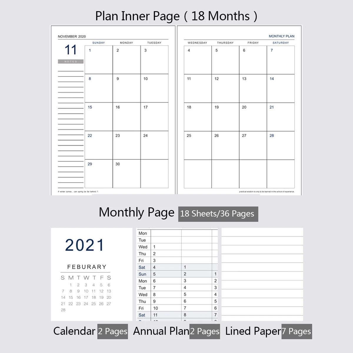B5 самозаполняемый ежемесячный планер записная книжка учебный блокнот