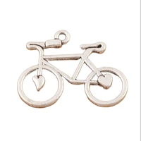 open heart bike bicycle charm 30 6x23 3mm 27pcs l264 zinc alloy pendants jewelry sports tibetan silver