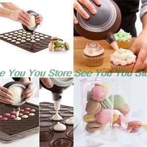 

Silicone Macaron Macaroon Pastry Oven Bakeware Mould Sheet Mat 30-Cavity DIY Mold Bakeware Mat Useful tools