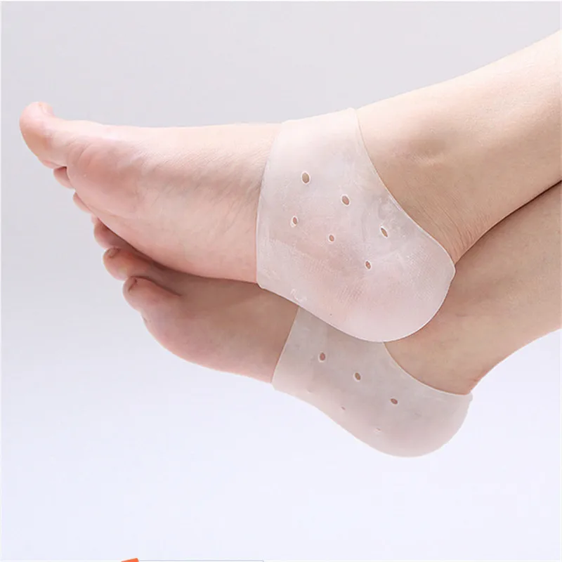 

2Pcs New Silicone Feet Care Socks Moisturizing Gel Heel Thin Socks with Hole Cracked Foot Skin Care Protectors Foot Care Tool