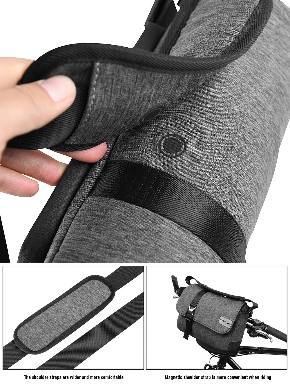 

2021 New Wheel Up Bicycle Bag Simple and Atmospheric Leisure Riding 4-5L Waterproof Front Frame Bicycle Backpack Trunk Pannier