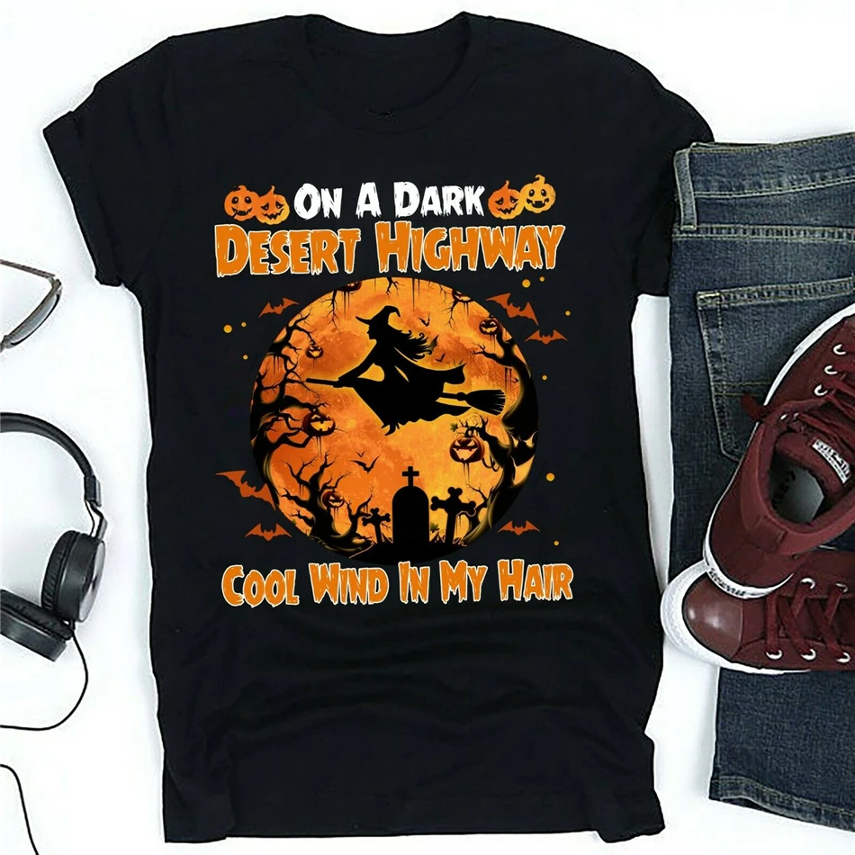 На темной пустыне шоссе ведьма прохладный ветер в моих волосах Хэллоуин подарок