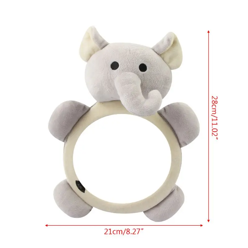 

Baby Safety Seat Rear Mirror Car Interior Rearview Mirrors Infants Kids Plush Cartoon Toy Drop Ship