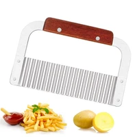 konco crinkle cutters stainless steel wave potato cutter crinkle cutting tool french fry slice vegetable cutter