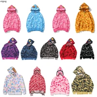 multicolor shark classic camouflage hoodie high quality hoodies zipper sports jacket for men and women hip hop hoodie3d sweater