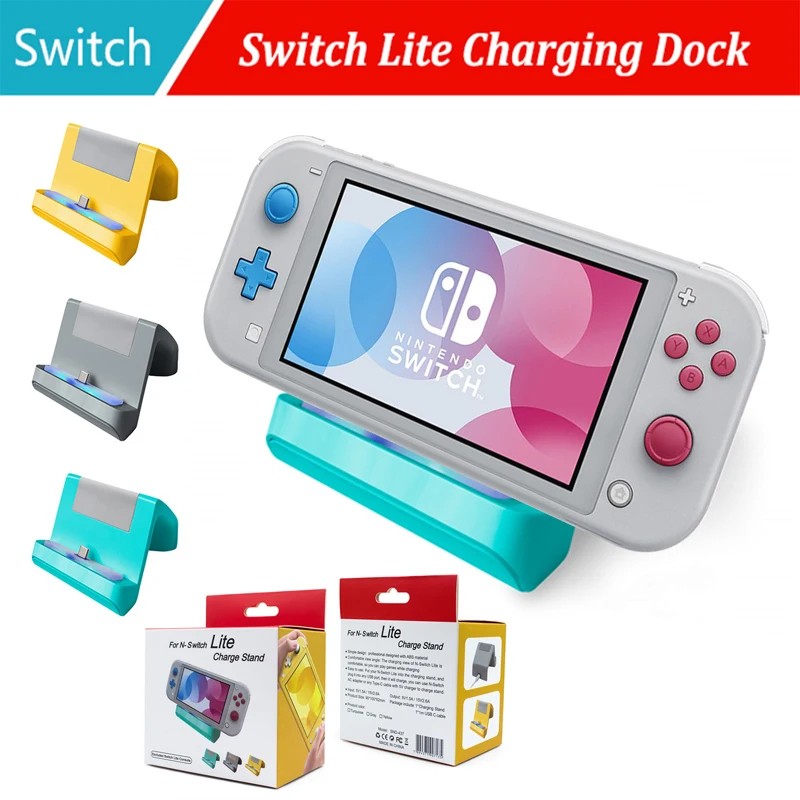 

Зарядная док-станция для Nintendo Switch Lite, подставка для зарядного устройства с портом USB Type-C, док-станция для быстрой зарядки для мини-консоли ...