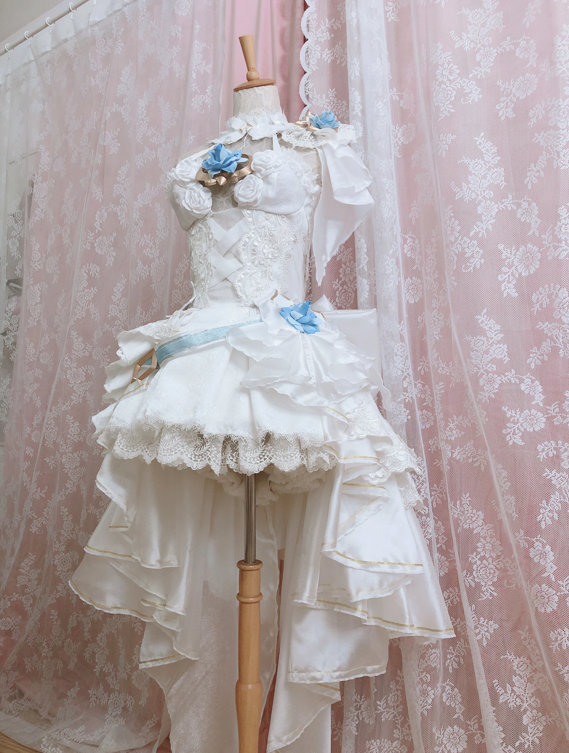 

Honkai Impact 3 dress cosplays Rita Rossweisse Cosplay costume Rose oath bride custom made dress female