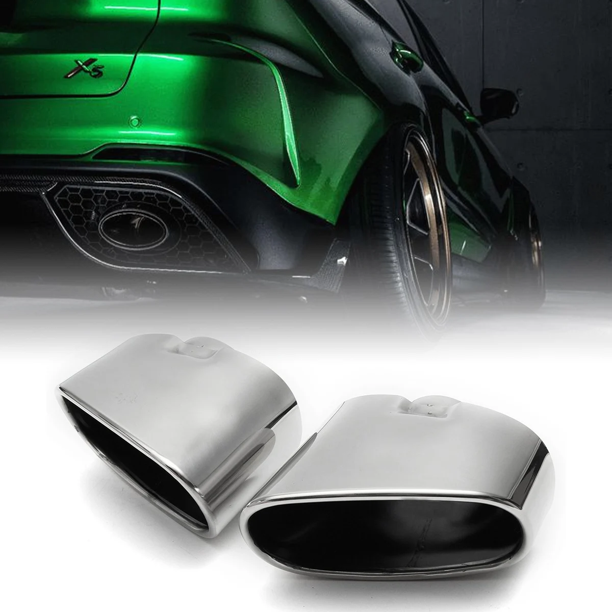 

Наконечник глушителя из нержавеющей стали для BMW X5 E70 2008 2009 2010 2011 2012 2013, 2 шт.