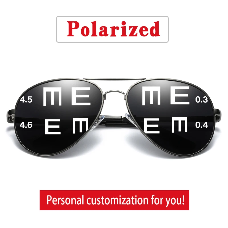 Близорукость Солнцезащитные очки диоптрий поляризационные негабаритные по