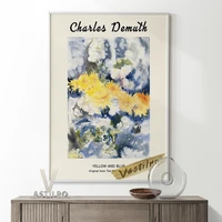charles demuth precisionism exhibition museum art prints poster yellow and blue retro canvas painting wall picture home decor