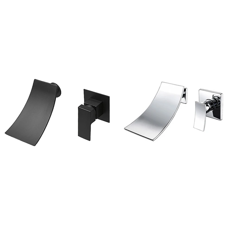 

Waterfall Basin Faucets Wall Mount Waterfall Faucet Single Handle Mixer Tap Bathroom Waterfall Basin Faucet