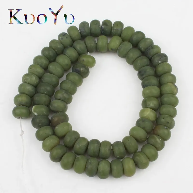 Green Jade 5x8 мм натуральные матовые Форст Агаты Jades Jaspers Amazon круглые бусины Свободные перчатки для мотоцикла для самостоятельного изготовления ювелирных изделий Браслеты - Цвет: Green Jade