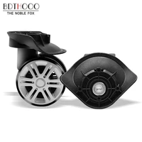 silent double row big wheel replacement luggage wheels for suitcases repair trolley caster wheels parts trolley black rubber a19