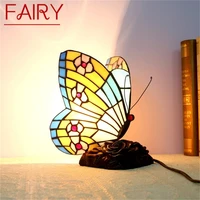 fairy new table lamps contemporary creative butterfly led colorful desk light for home bedroom decoration