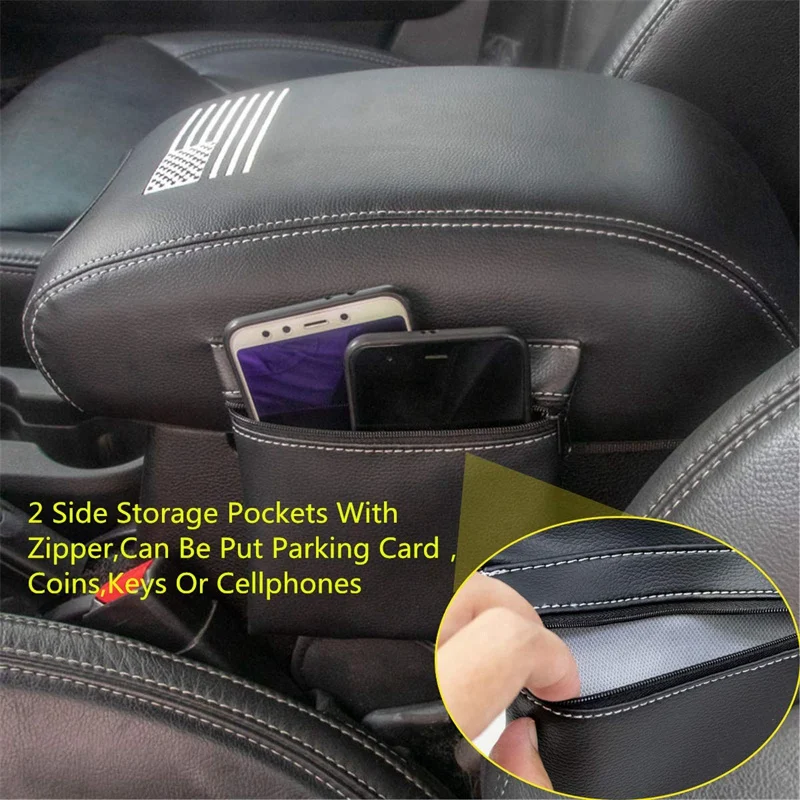 Центральная консоль подлокотник Pad водонепроницаемый кожаный чехол с сумкой для